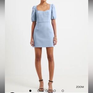 FRENCH CONNECTION BERINA PUFF SLEEVE DRESS
